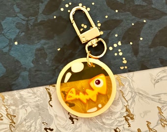 SP3 - Salmon Run Golden Egg colored acrylic charm