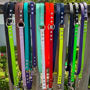 Pre-made Free Ranges - 3/4” biothane waist leash, extremely adjustable hand free leash, over the shoulder leash, crossbody leash