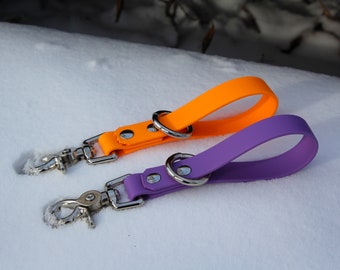 Asas de tráfico de 7", correa de biotano, asa corta, correa para perros