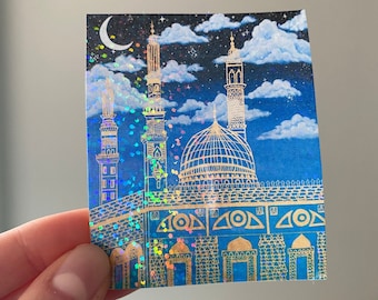 Masjid-klistermärke Desi-klistermärke vinyl pakistanskt klistermärke islamiskt klistermärke pakistansk konst muslimskt klistermärke Ramadan-klistermärke Eid-klistermärke arabiskt klistermärke