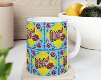 Pakistani Truck Art Ceramic Mug, Pakistani Mug, Desi Art Mug, Urdu Mug Art, Muslim Mug Art, Islamic Mug, Islamic Art, Urdu Art, Colorful Mug