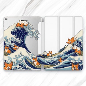 Kanagawa iPad Pro 13 12.9 11 10.5 Case / Great Wave Mini 7 6 / Cute Corgi Dog iPad Air 5 4 3 2 / Japanese Art 9.7 10.2 10.9 10th 11th Kawaii