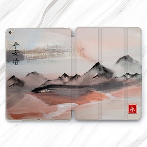 Japan Art iPad Air 5 4 2022 Case / Painted Mountain iPad Mini 7 6 / Watercolor China iPad 10.2 10.9 11th / Minimal Style Pro 13 12.9 11 10.5