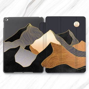 Mountain iPad Pro 13 12.9 11 10.5 2024 Case / Celestial iPad Mini 7 6 / Geometric Nature iPad Air 5 4 / Gold Line Art 9.7 10.2 10.9 10th 9th