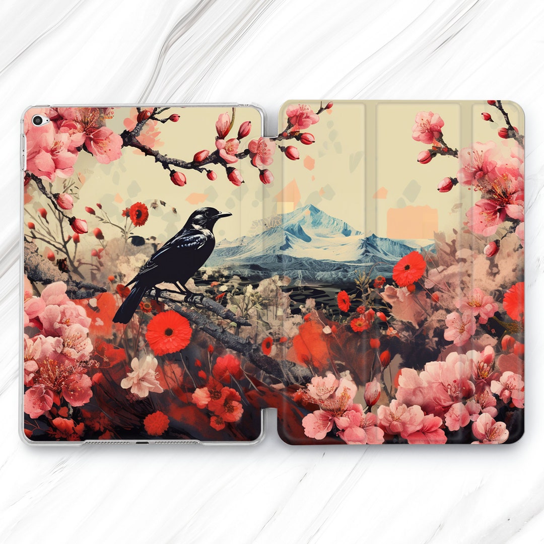 Sakura Bird iPad Case: Cherry Blossom Floral Art - Etsy Norway
