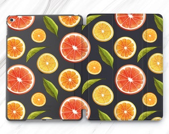 Citrus iPad Pro 12.9 11 10.5 2022 Case Lemon Lime iPad Mini 6 5 Watercolor iPad Air 5 4 3 2 Orange iPad 9.7 10.2 10.9 10th Minimalism Summer