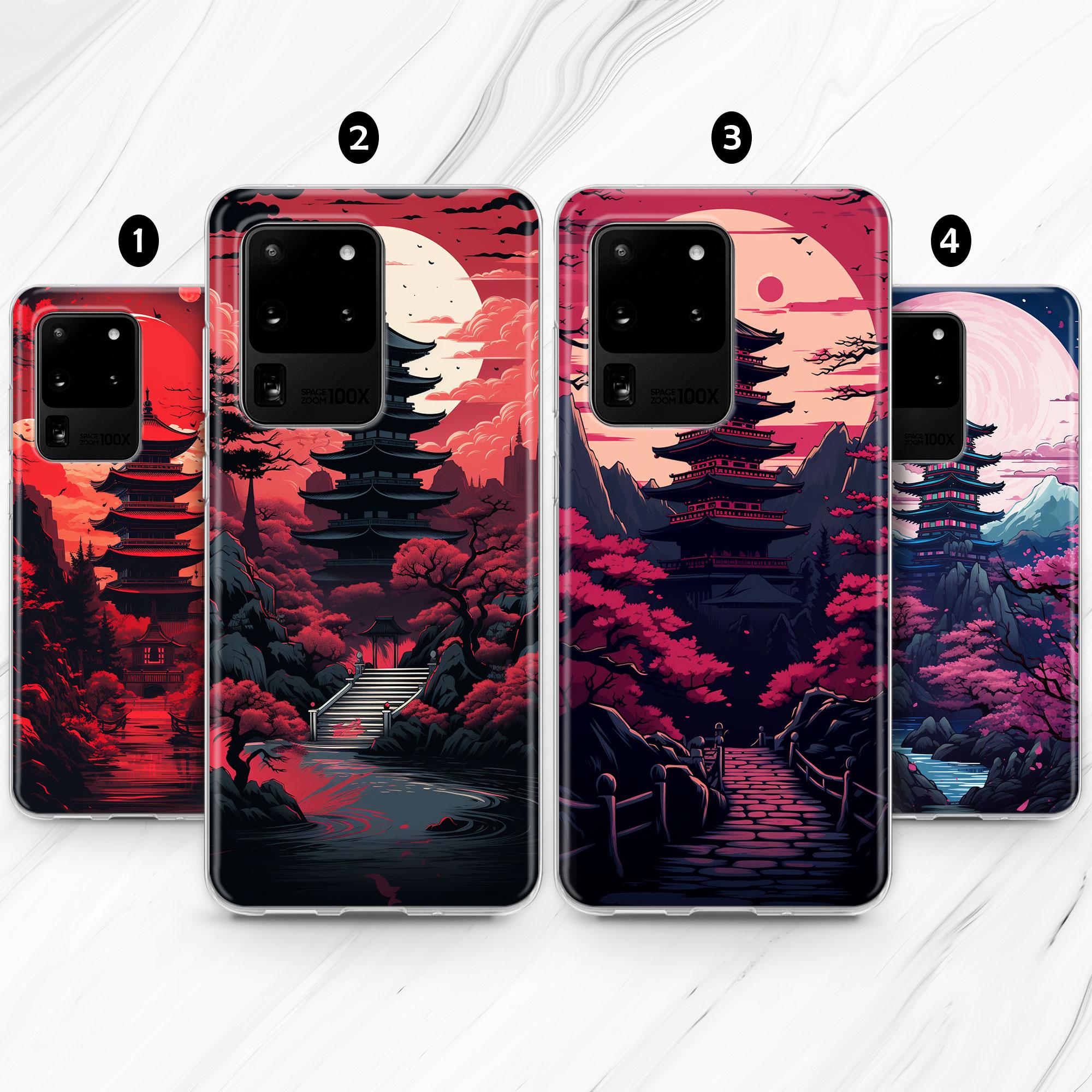 Japan Temple Dark Art iPhone 16 15 14 13 Case / Chinese Moon