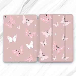 Cute Butterfly iPad Pro 13 12.9 11 10.5 Case / Light Pink Insect Mini 7 6 Air 5 / Pastel Animal 10.2 10.9 / Kawaii Aesthetic Nature 10th 9th