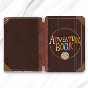 Adventure Book iPad Pro 13 12.9 11 10.5 2024 Case / Wanderlust Handbook iPad Mini 7 6 Air 5 4 / Retro Travel 10.2 10.9 11th Vintage Cartoon