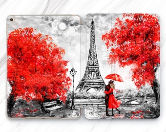 Eiffel Tower iPad Case: Paris Watercolor Art, Romantic Gift