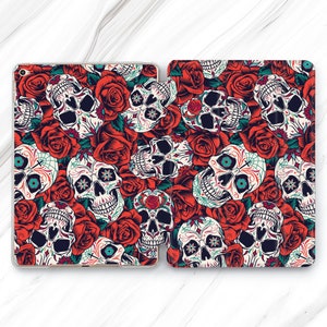 Death Day Skeleton iPad Pro 13 12.9 11 10.5 Case / Oracle iPad Mini 7 6 / Bones iPad Air 5 4 3 / Roses iPad 10.2 10.9 / Halloween Magic Book