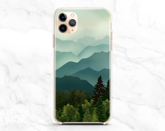 Custodia per telefono Mountain Forest: Green Tree per iPhone, Samsung, Pixel