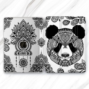 Mandala Panda iPad Pro 13 12.9 11 10.5 2024 Case / Ornament Animal iPad Mini 7 6 5 / Boho iPad Air 4 3 2 / Kawaii Beast 10.2 10.9 11th Cute