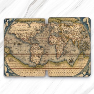 Alte Weltkarte iPad Pro 13 12.9 11 10.5 Case / Reise iPad Mini 7 6 Vintage Geschenk iPad Air 5 4 3 / Atlas Book iPad 9.7 10.2 10.9 11th Cover