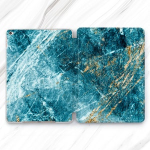 Drawn Gold iPad Pro 13 12.9 11 10.5 2024 Case / Alcohol Ink iPad Mini 7 6 / Marble Sapfire iPad Air 5 4 / Abstract Stone iPad 10.2 10.9 11th