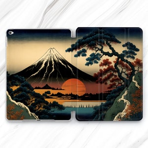 Mountain Waterfall iPad Pro 12.9 11 10.5 Case / Hokusai Japan Art Mini 7 6 Air 5 4 / Sun China iPad 9.7 10.2 10.9 / Chinese Landscape 11th