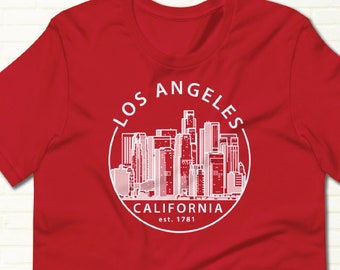 Los Angeles California T-Shirt | Los Angeles Skyline | California T-Shirts | Los Angeles California