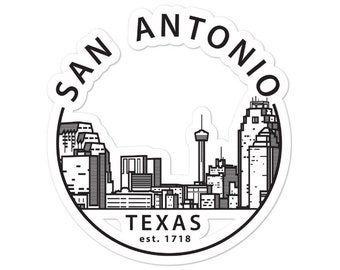 San Antonio Texas Sticker | San Antonio Spurs | Texas Gift | San Antonio Texas Kiss Cut Stickers | Football | Gift For Her | Gift For Him