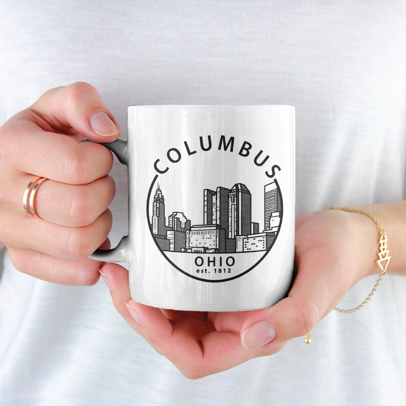 Columbus Ohio Coffee Mug Columbus Cup Columbus Mug Ohio Etsy