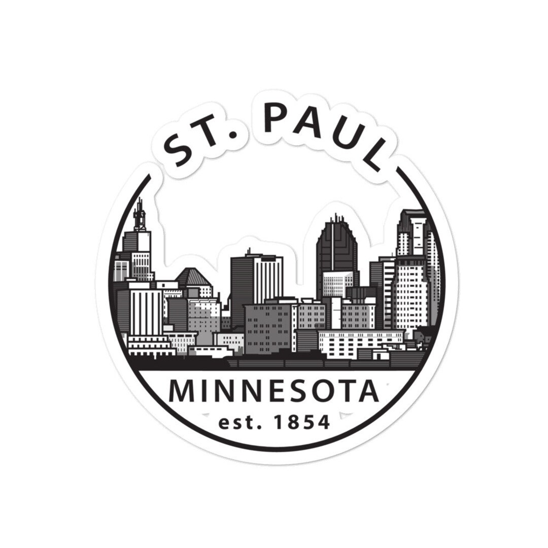 St. Paul Minnesota Stickers St. Paul Kiss Cut Stickers St. Etsy