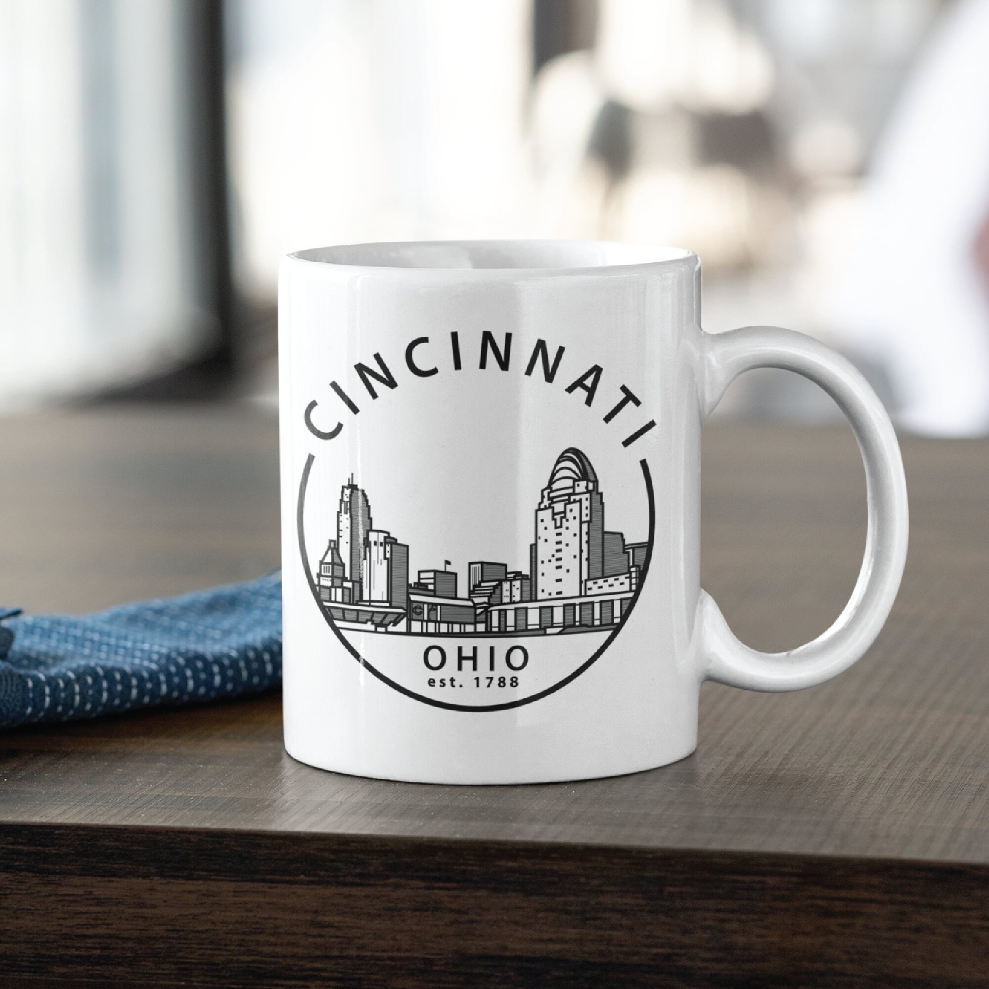 Cincinnati Ohio Coffee Mug Cincinnati Cup Cincinnati Ohio Etsy