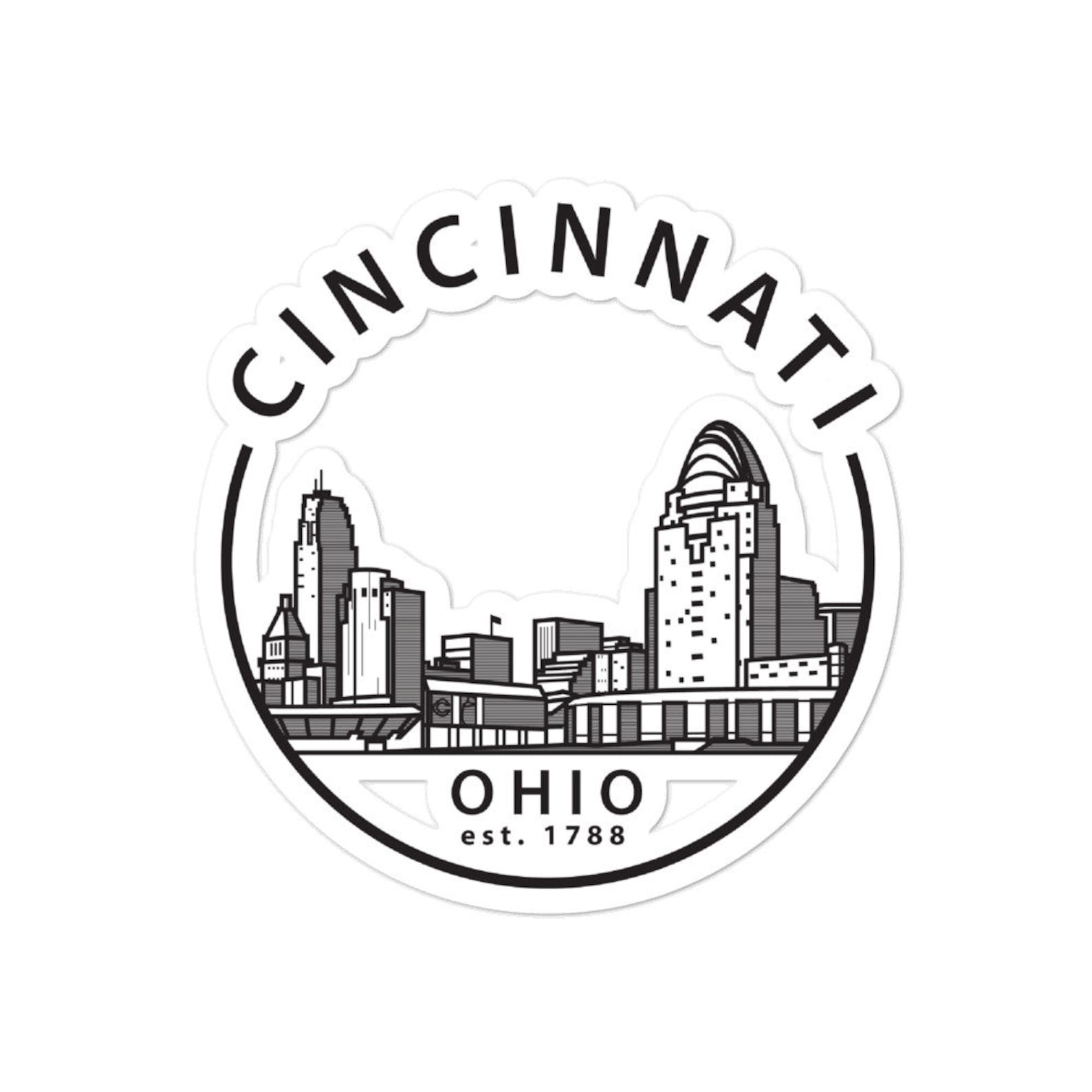 Cincinnati Ohio Sticker University of Cincinnati Etsy Ireland