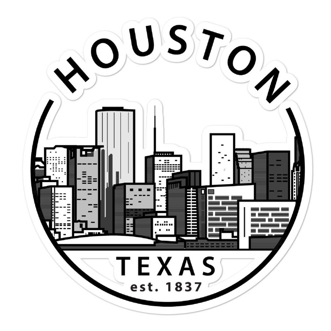 Houston Texas Stickers Houston Texas Texas Gift Houston Etsy