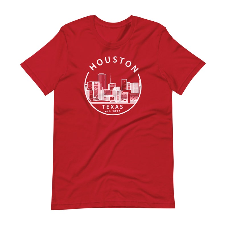 Houston Texas Tshirt Houston Skyline Texas TShirts Etsy