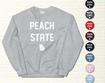 Georgia Sweatshirts | Atlanta Georgia Sweatshirt | Georgia Bulldogs | Peach State Sweatshirts | Georgia Gifts | Unisex Sweatshirts