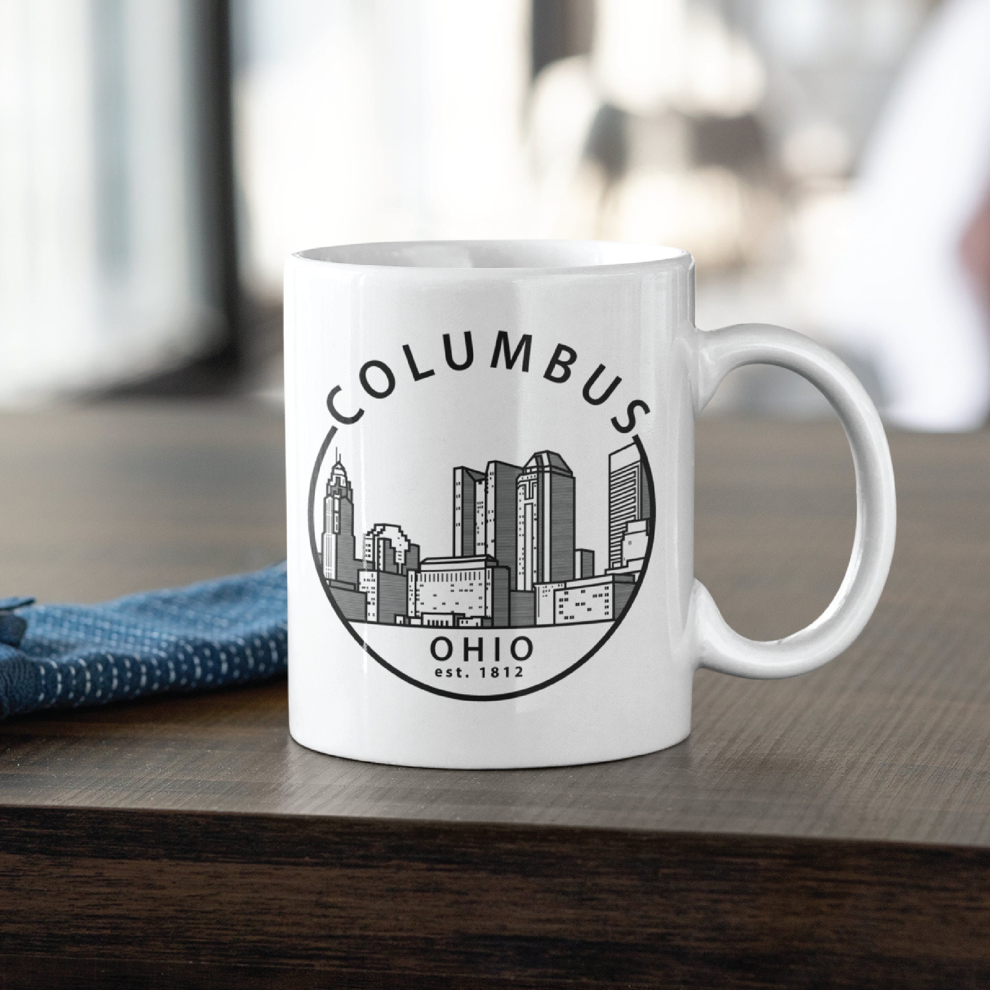 Ohio State 14 oz Ceramic Mug - Your Choice of Font Color