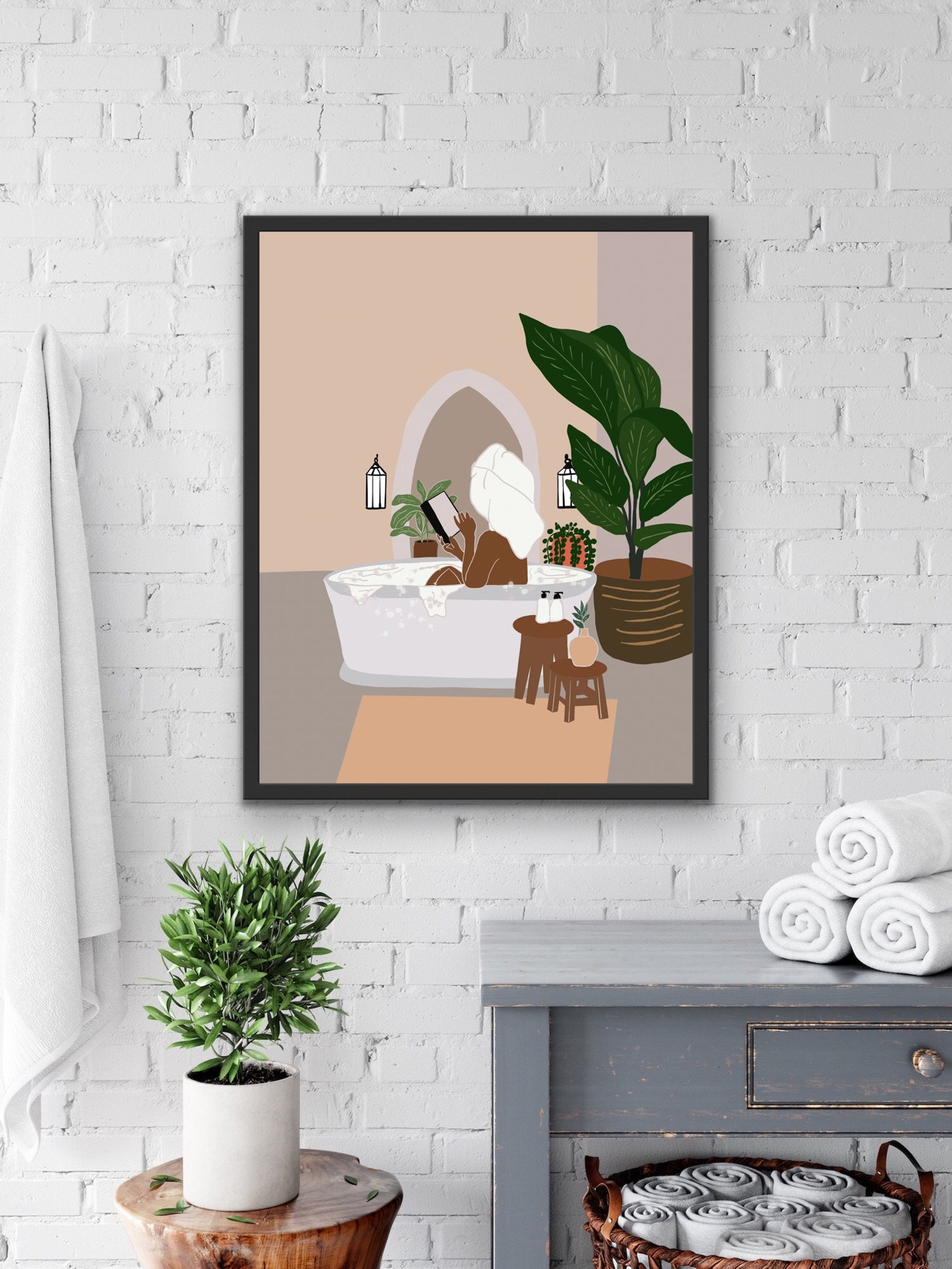 Bathroom Wall Decor Black Woman Wall Decor African American Etsy