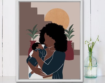 Black Motherhood Art - Etsy