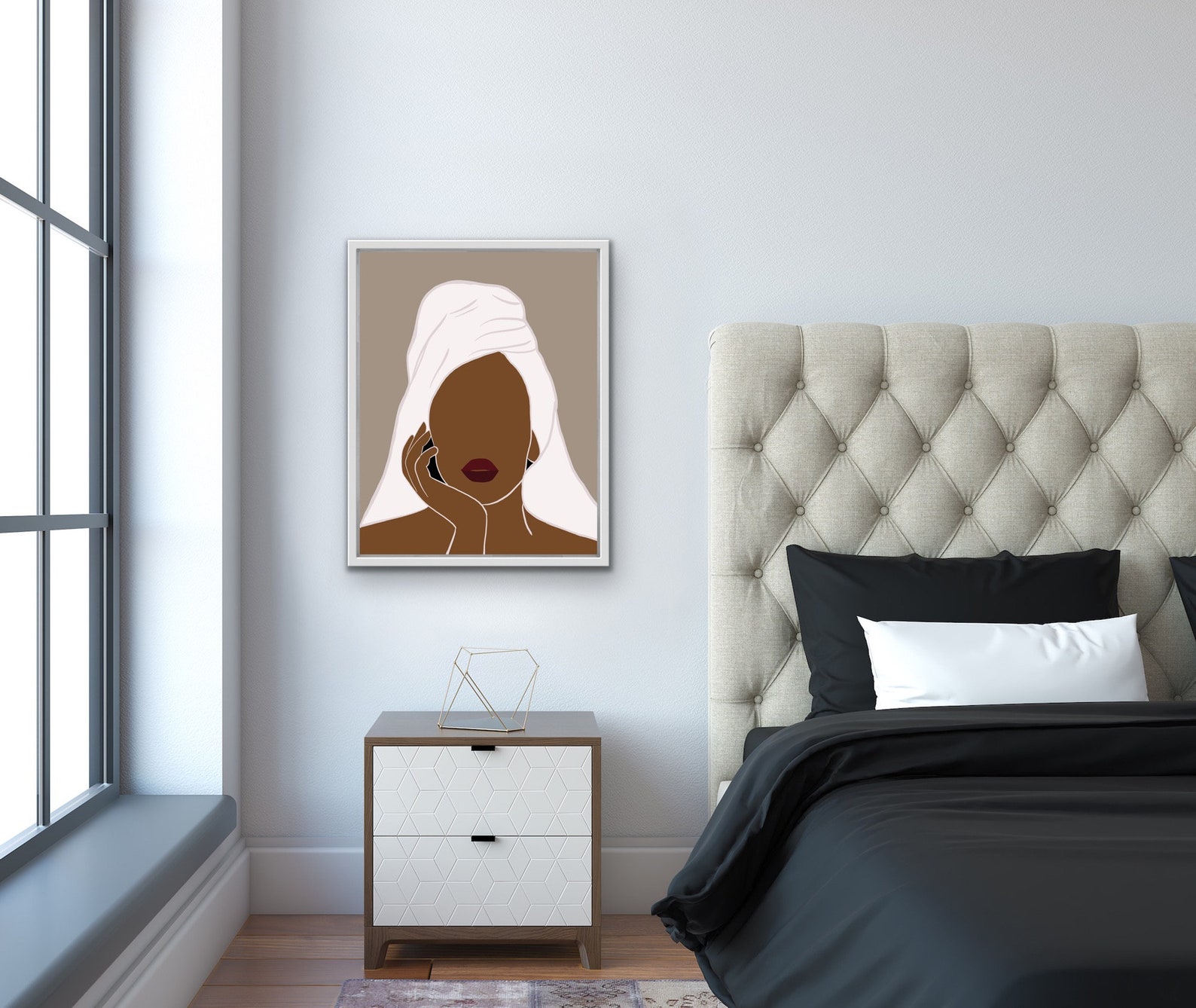 African American Art Wall Art Room Decor Woman Art Print Etsy