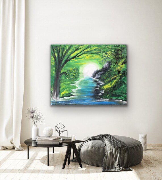 Acrylic Paintings on Canvas, Large Paintings for Bedroom, Landscape Pa –  Art Painting Canvas
