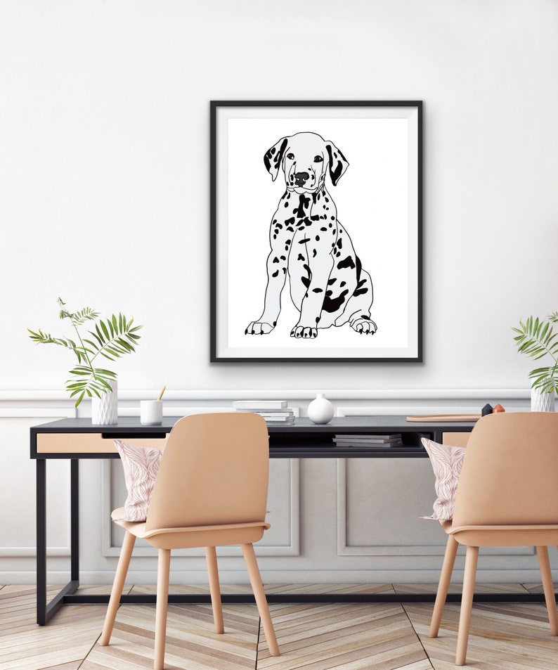 Dog Print Dog Print Dog Art Abstract Dog Art Minimalist Etsy