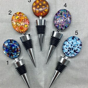 Fused Glass Bottle Stoppers