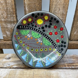 Hand Painted Fused Glass Spoon rest