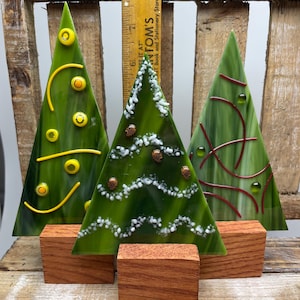 Fused Glass Holiday Trees