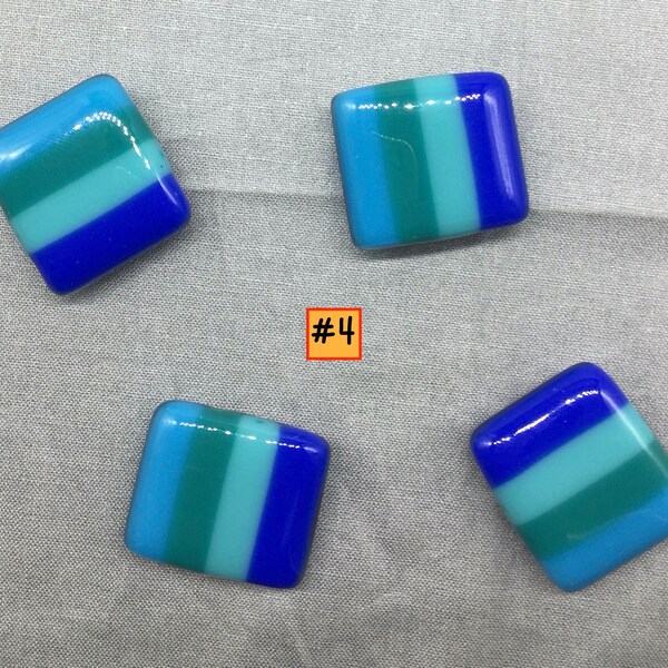 Striped Fused Glass Magnets