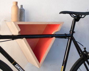 Wall Mount Bike Rack, Plywood Bicycle Indoor Storage, Wood Bicycle Hook, Wood Bike Shelf Hanger DELTA