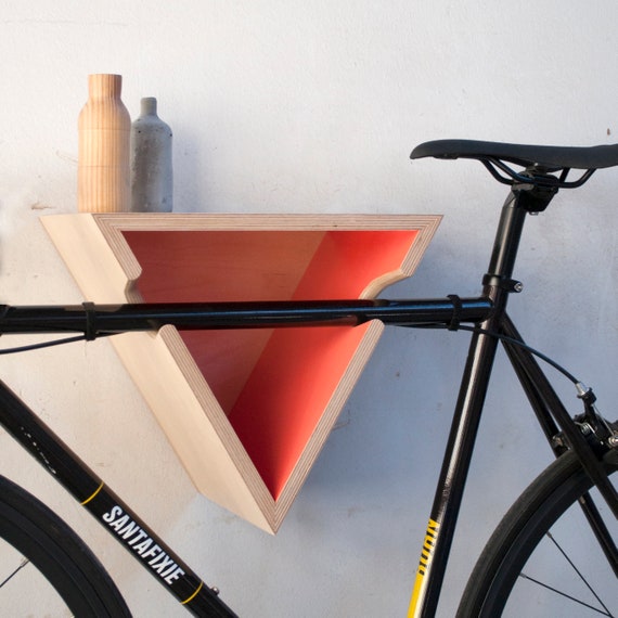 Colgador Bicicleta Madera de Pared, Estante Soporte Bici Colores