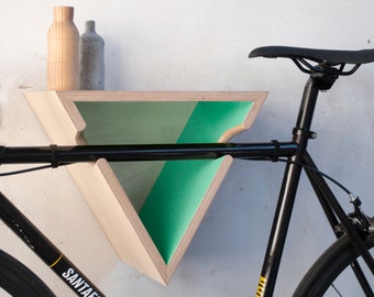 Wall Mount Bike Rack, Plywood Bicycle Indoor Storage, Wood Bicycle Hook, Wood Bike Shelf Hanger DELTA