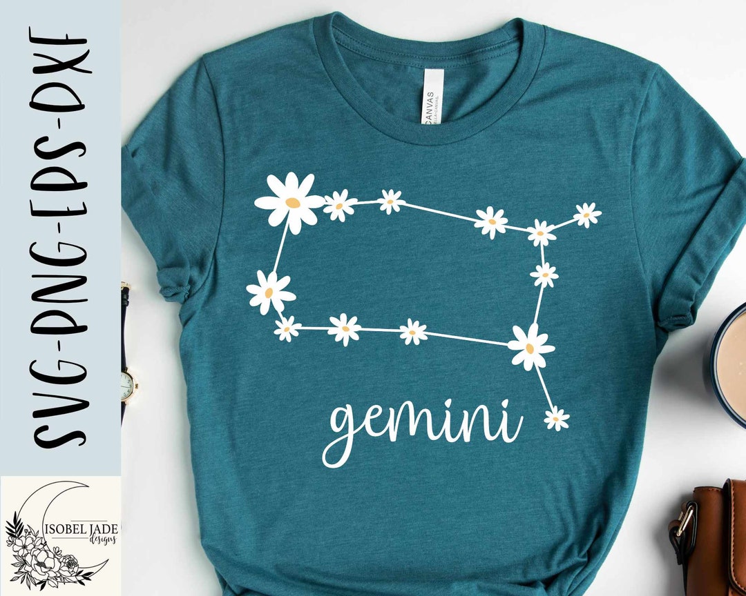 Gemini Constellation Svg, Daisy Svg, Gemini Svg, Horoscope Svg, Zodiac
