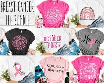Breast Cancer Awareness SVG Bundle: T-Shirt Designs (Digital Download)