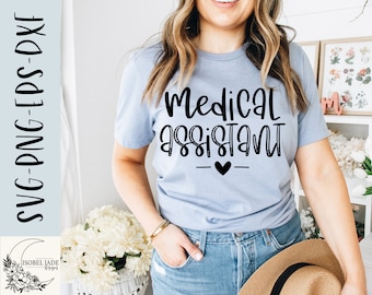 Arzthelferin SVG: Stethoskop Herz Design (Digitale Dateien)