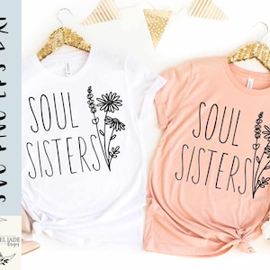 Ziel zusters svg, Bestie shirt svg, Beste vriend svg, Shirt, Wildflower svg, SVG, PNG, EPS, Instant Download, Cricut