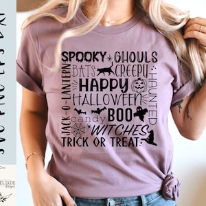 Halloween SVG Design - Shirt SVG for Cricut | Subway Art Cut File | Spooky-Themed Digital Download | Popular Halloween Graphics
