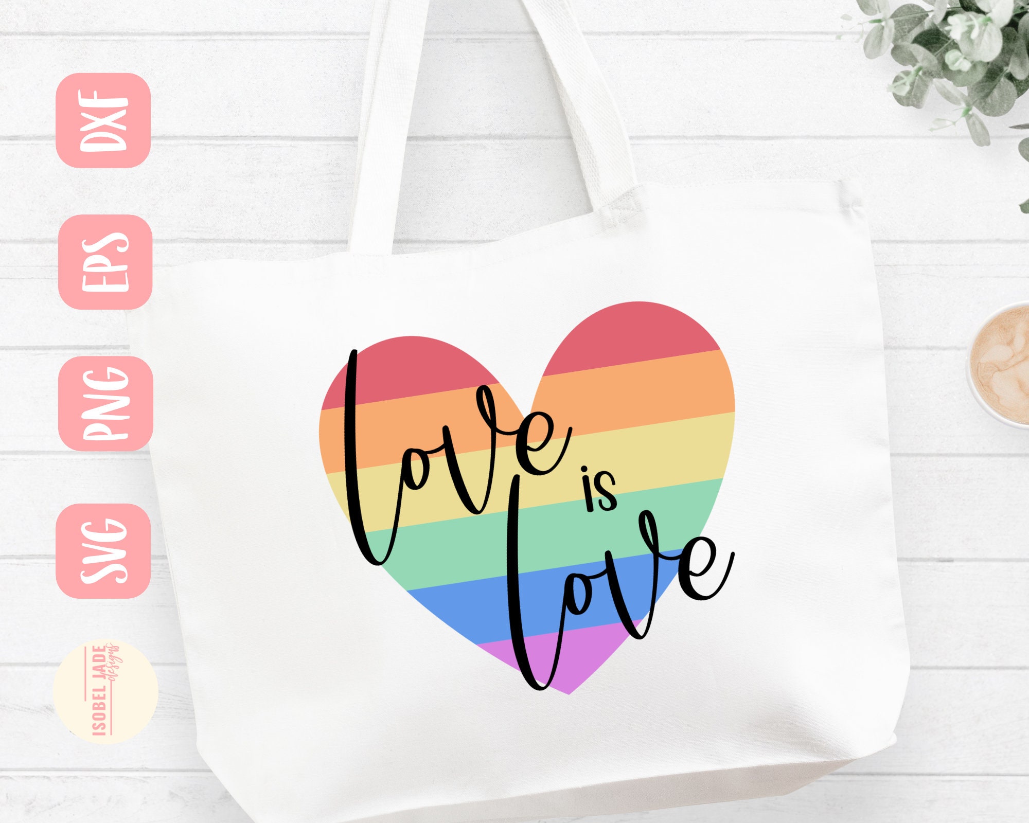 Download Love Is Love Svg Design Rainbow Heart Svg File For Cricut Pride Svg Sublimation File Digital Download