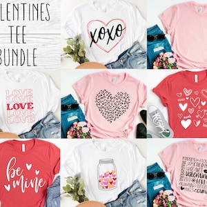 Valentine's Day SVG Bundle: Love Shirt Designs (Digital Download)