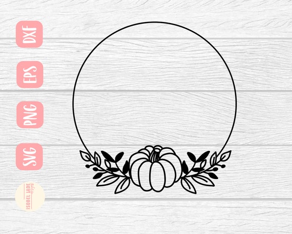 Pumpkin Wreath SVG Design Fall Sign SVG File for Cricut - Etsy